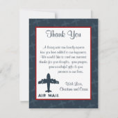 4x5 FLAT - Hartelijk dank voor uw kaartenvliegtuig Bedankkaart (Voorkant)