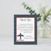 4x5 FLAT - Hartelijk dank voor uw kaartenvliegtuig Bedankkaart (Staand voorkant)
