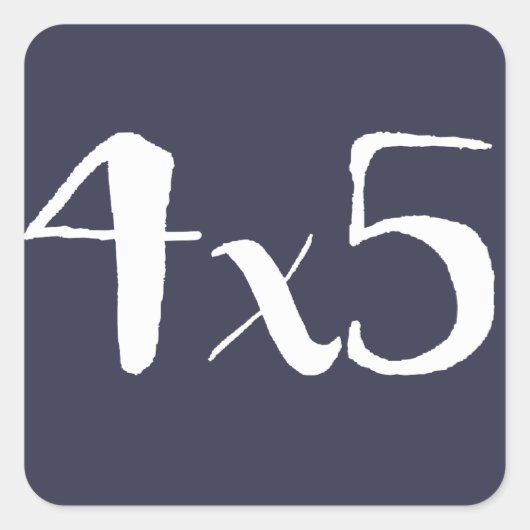 4x5 Groot formaat Sticker - Wit op Navy (Voorkant)