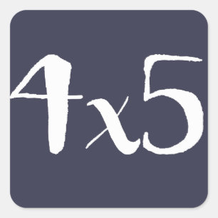 4x5 grote ticker in formaat - Wit op zee Vierkante Sticker