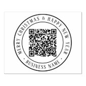 4X5 Merry Christmas & Happy New Year QR Code Rubberstempel (Afrduk)