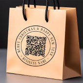 4X5 Merry Christmas & Happy New Year QR Code Rubberstempel