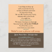 4x5-promotiekaart voor het schoonmaken van het hui flyer (Achterkant)