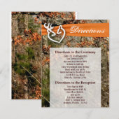 4x5-richtingenkaart Deer Couple Doe Buck Camo Kaart (Voorkant / Achterkant)