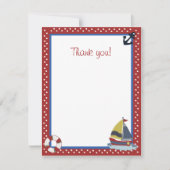 4x5 Roodmatte zeilboot met zeilboot Rat Hartelijk  Notitiekaartje (Voorkant)