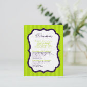 4x5 Routebeschrijving Kaart Lime Green & Paarse St (Staand voorkant)