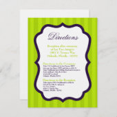 4x5 Routebeschrijving Kaart Lime Green & Paarse St (Voorkant / Achterkant)