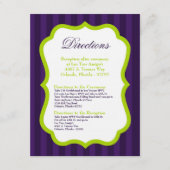 4x5 Routebeschrijving Kaart Lime Green & Paarse St (Voorkant)