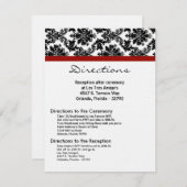 4x5 Routebeschrijving Kaart Zwart Damask Rood Rece (Voorkant / Achterkant)