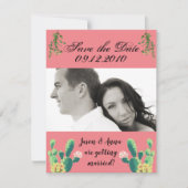 4x5 Save the Date Kaart Bohemian Cactus Succulente (Voorkant)