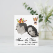 4x5 Save the Date Kaart boho hert Buck Head Browni (Staand voorkant)