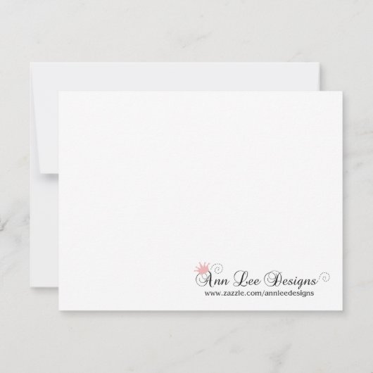 4x5 Save the Date Kaart - Bruin Damask Kant (Achterkant)