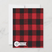 4x5 Save the Date Kaart Red Buffalo Plaid Beer Bla (Achterkant)