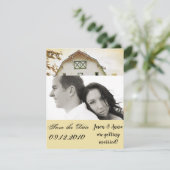 4x5 Save the Date Kaart Sunset Barn Country Rustic (Staand voorkant)