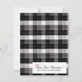 4x5 Save the Date Kaart XMAS Truck Baffalo Plaid B (Achterkant)