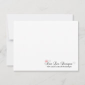 4x5 Save the Date Kaart - Zwarte Damast & Heet Roz (Achterkant)