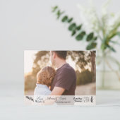 4x5 Typografie Save the Date Fotoaankondiging Briefkaart (Staand voorkant)