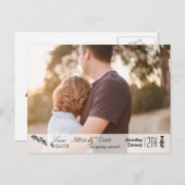 4x5 Typografie Save the Date Fotoaankondiging Briefkaart (Voorkant / Achterkant)