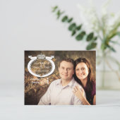 4x5 Typografie Save the Date Fotoaankondiging Briefkaart (Staand voorkant)