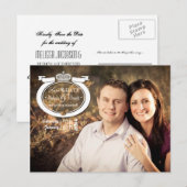 4x5 Typografie Save the Date Fotoaankondiging Briefkaart (Voorkant / Achterkant)