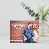 4x5 Typografie Save the Date Fotoaankondiging Briefkaart (Staand voorkant)