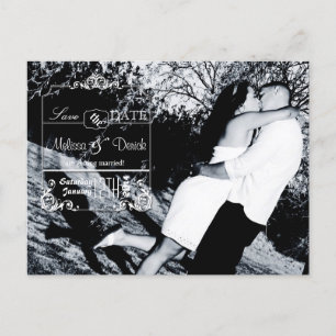 4x5 Typografie Save the Date Fotoaankondiging Briefkaart