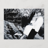 4x5 Typografie Save the Date Fotoaankondiging Briefkaart (Voorkant)