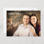 4x5 Typografie Save the Date Fotoaankondiging Briefkaart (Voorkant / Achterkant)