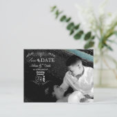 4x5 Typografie Save the Date Fotoaankondiging Briefkaart (Staand voorkant)