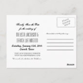 4x5 Typografie Save the Date Fotoaankondiging Briefkaart (Achterkant)