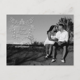 4x5 Typografie Save the Date Fotoaankondiging Briefkaart