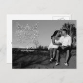 4x5 Typografie Save the Date Fotoaankondiging Briefkaart (Voorkant / Achterkant)