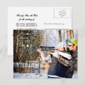 4x5 Typografie Save the Date Fotoaankondiging Briefkaart (Voorkant / Achterkant)