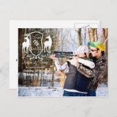 4x5 Typografie Save the Date Fotoaankondiging Briefkaart (Voorkant / Achterkant)