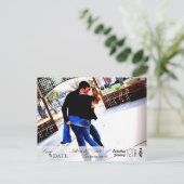 4x5 Typografie Save the Date Fotoaankondiging Briefkaart (Staand voorkant)