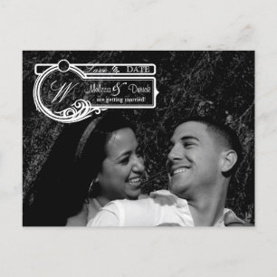 4x5 Typografie Save the Date Fotoaankondiging Briefkaart