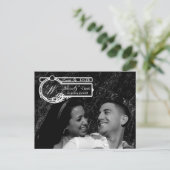 4x5 Typografie Save the Date Fotoaankondiging Briefkaart (Staand voorkant)