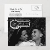 4x5 Typografie Save the Date Fotoaankondiging Briefkaart (Voorkant / Achterkant)