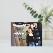 4x5 Typografie Save the Date Fotoaankondiging Briefkaart (Staand voorkant)