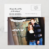 4x5 Typografie Save the Date Fotoaankondiging Briefkaart (Voorkant / Achterkant)