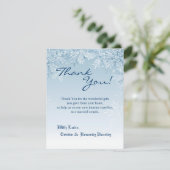 4x5 VLAK Bedankkaartje Kristallen Sneeuwvlokken Wi Kaart (Staand voorkant)