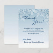 4x5 VLAK Bedankkaartje Kristallen Sneeuwvlokken Wi Kaart (Voorkant / Achterkant)