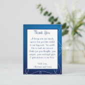 4x5 VLAK Dank u Kaartdocument Vliegtuig die Blauw  Bedankkaart (Staand voorkant)