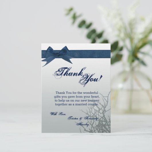 4x5 vlak dankkaart matglas gebroken spiegel bedankkaart (Staand voorkant)