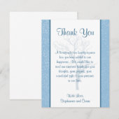 4x5 vlak dankkaart winterblauw Kerstmis Kaart (Voorkant / Achterkant)