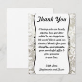 4x5 vlakke kaart bedankt zilver kerst wazig (Voorkant / Achterkant)