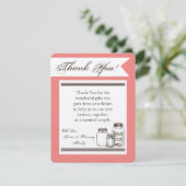 4x5 VLAKTE Dankkaart Metselwerkpot Country Rustiek Bedankkaart (Staand voorkant)