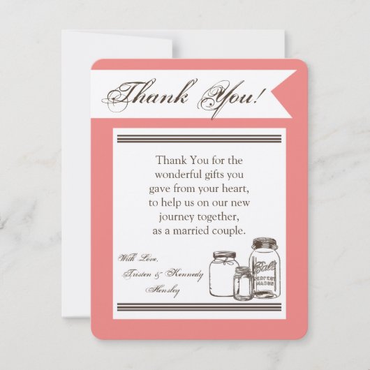 4x5 VLAKTE Dankkaart Metselwerkpot Country Rustiek Bedankkaart (Voorkant)