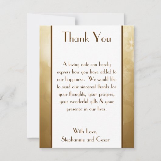 4x5 VLAKTE Dankuwelkaart Kerst Koperen Vervaaging Bedankkaart (Voorkant)