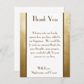 4x5 VLAKTE Dankuwelkaart Kerst Koperen Vervaaging Bedankkaart (Voorkant / Achterkant)